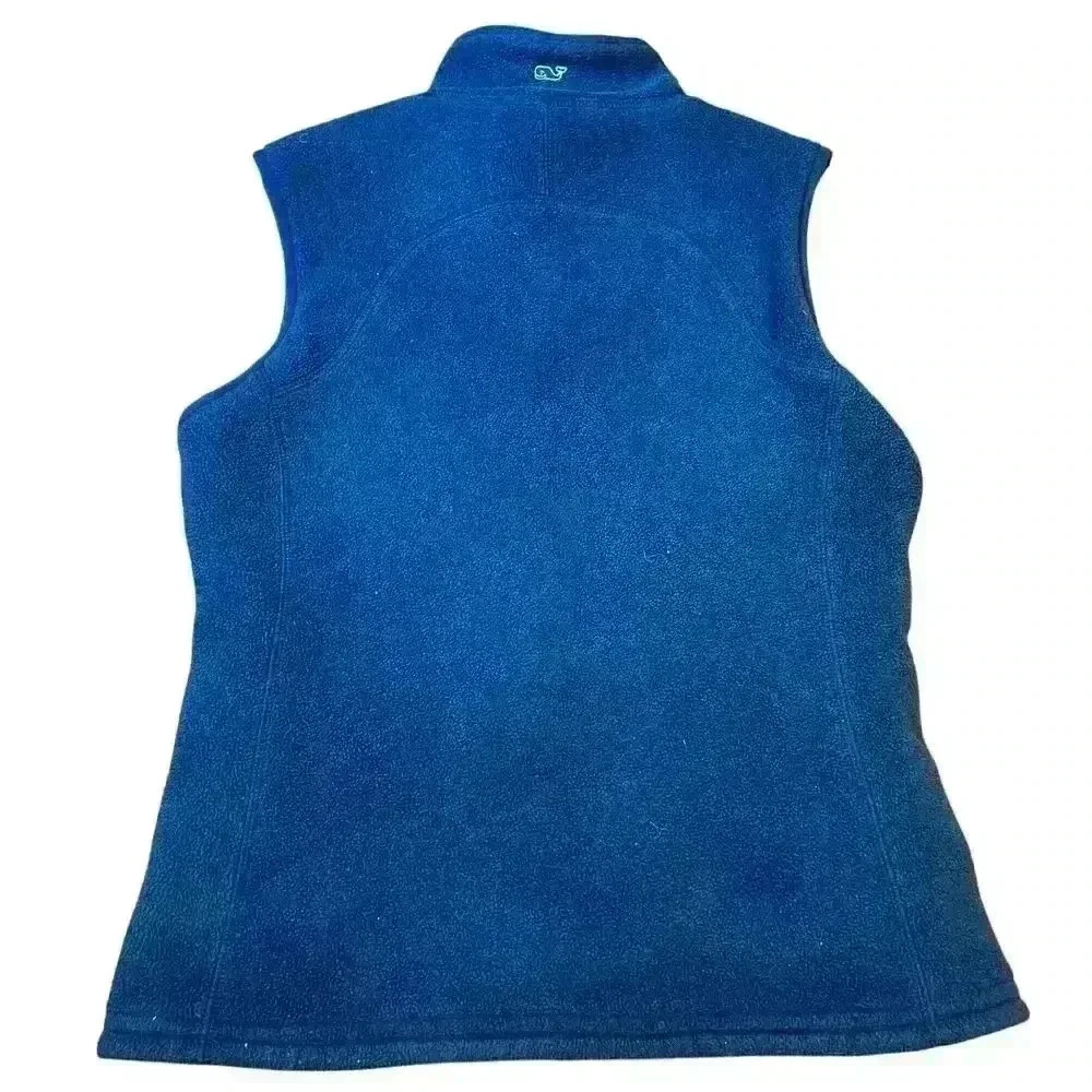 Vineyard Vines Women’s Reversible Thick Knit Vest Size Small Navy Pink Nautical - Picture 2 of 8
